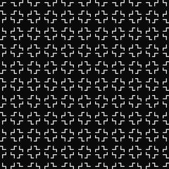 Vector seamless geometric pattern. Line texture. Black-and-white background. Monochrome design. Vector EPS 10