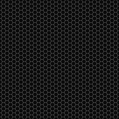 Vector seamless pattern. Hexagon grid texture. Black-and-white background. Monochrome honeycomb design. Vector EPS 10