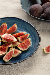 Fresh figs on plate