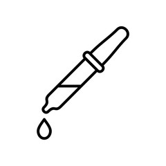 Dropper pipette Icon. isolated on white background