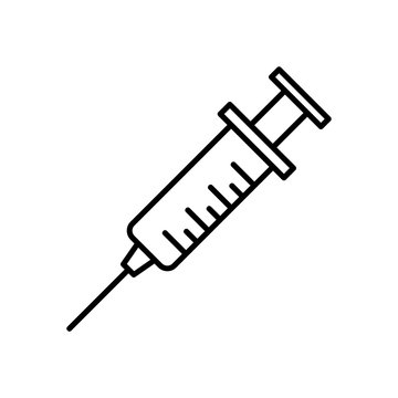 Syringe Icon. isolated on white background