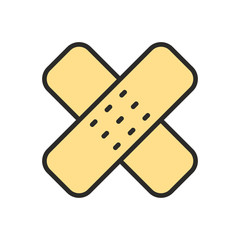 Medical plaster icon. isolated on white background