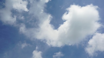 blue sky with white clouds