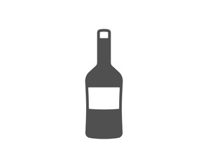 Wine bottle icon. Merlot or Cabernet Sauvignon sign. Quality design element. Classic style icon. Vector