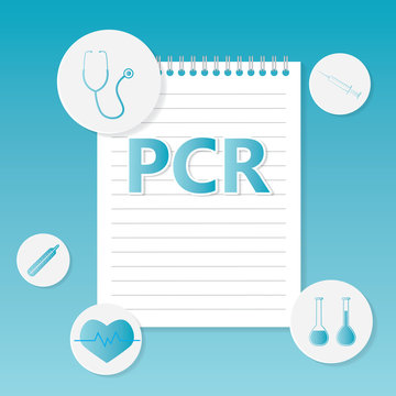 PCR (Polymerase Chain Reaction) medical concept- vector illustration