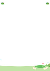 ゴルフ場　背景イラスト