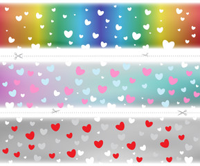 Valentine hearts pattern color template