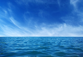 Naklejka na ściany i meble Blue sea water