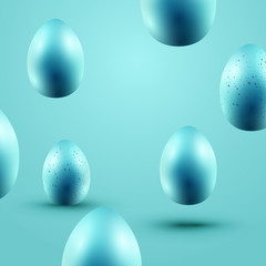 Floating Blue Easter Egg Background