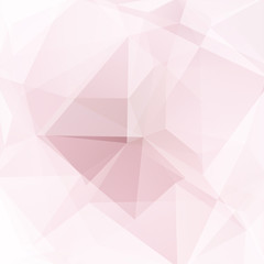 Abstract background consisting of pink, white triangles. Geometric design for business presentations or web template banner flyer. Vector illustration