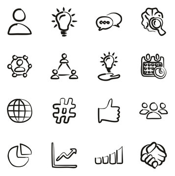 Consulting Icons Freehand 