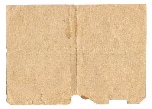 Old paper with scratches and stains texture isolated