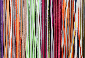 leather laces for sale in the tailor shop