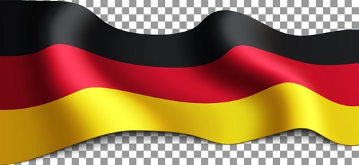 Vector Long German flag on transparent background