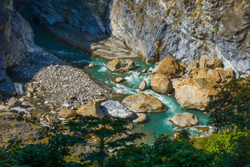 Beautiful river gorge at Taroko national park