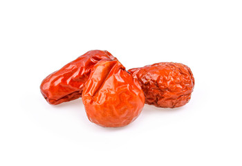 Chinese jujube on white background