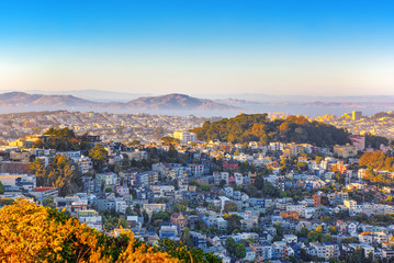 Panoramic view of the San Francisco city.