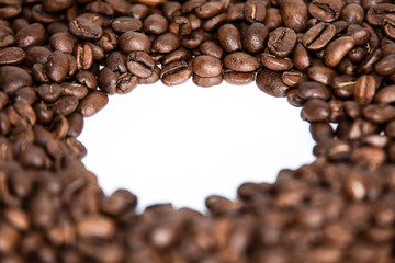 coffee grains closeup for textures and wallpapers