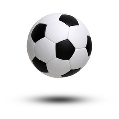 Naklejka premium soccer ball on white