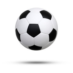 Naklejka premium soccer ball on white