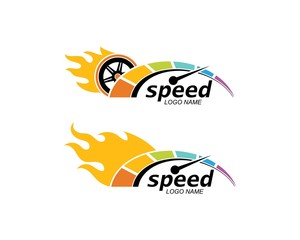 speed logo icon design illustration vector