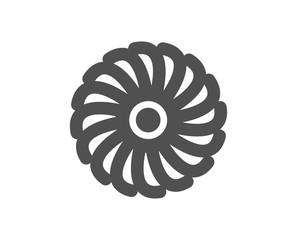 Fan engine icon. Jet turbine sign. Ventilator symbol. Quality design element. Classic style icon. Vector