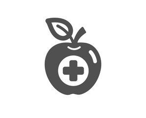 Medical food icon. Health apple sign. Quality design element. Classic style icon. Vector