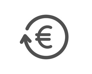 Euro Money exchange icon. Banking currency sign. EUR Cash symbol. Quality design element. Classic style icon. Vector