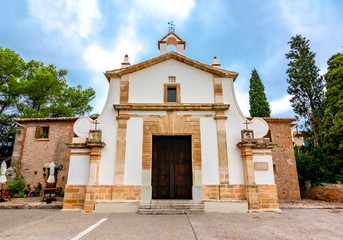 Church on top of Calvary Stairs in Pollensa town, Mallorca, Balearic islands, Spain
