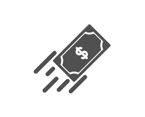 Fast payment icon. Dollar exchange sign. Finance symbol. Quality design element. Classic style icon. Vector