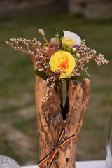 Beautiful and Rustic arrangement with dry  flowers .Rustic still life