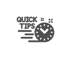 Quick tips icon. Helpful tricks sign. Tutorials symbol. Quality design element. Classic style icon. Vector