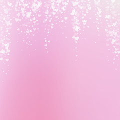 White heart love confettis. Valentine's day fallin