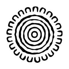 Sun icon. Sun symbol for design. Vector and illustration print.