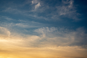 Naklejka na ściany i meble Beautiful sky with cloud,sunset sky background.