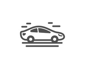 Car transport icon. Transportation vehicle sign. Driving symbol. Quality design element. Classic style icon. Vector