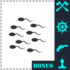 Sperm icon flat