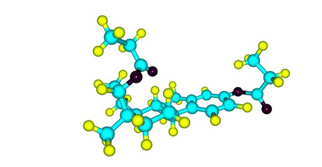 Estradiol dipropionate molecular structure isolated on white
