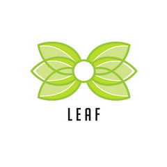 green leaf vector logo