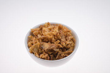 Crispy fried onion flakes