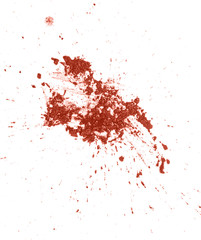 Obraz premium Living Coral color of the Year 2019. Mud splat pattern isolated with coral in trendy color