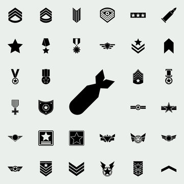 air bomb icon. Army icons universal set for web and mobile
