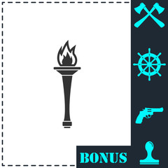 Torch icon flat