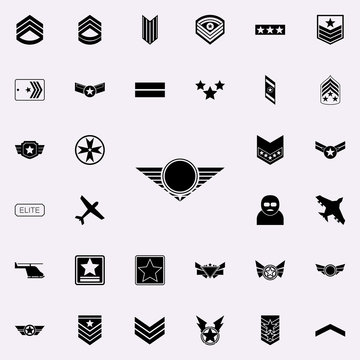 star of a military pilot icon. Army icons universal set for web and mobile