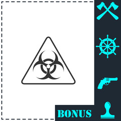 Virus icon flat