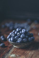 juicy and fresh blueberries on a beautiful background
