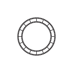 Naklejka premium round film strip vector illustration