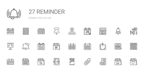 reminder icons set