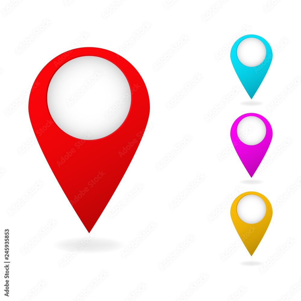 Poster bright map pointers