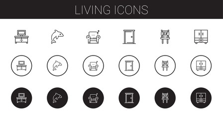 living icons set